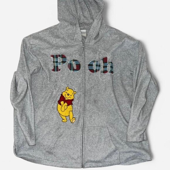 Vintage Disney Winnie The Pooh Hoodie Womens Size 3XL Gray Fleece Pooh Graphic - Picture 1 of 4
